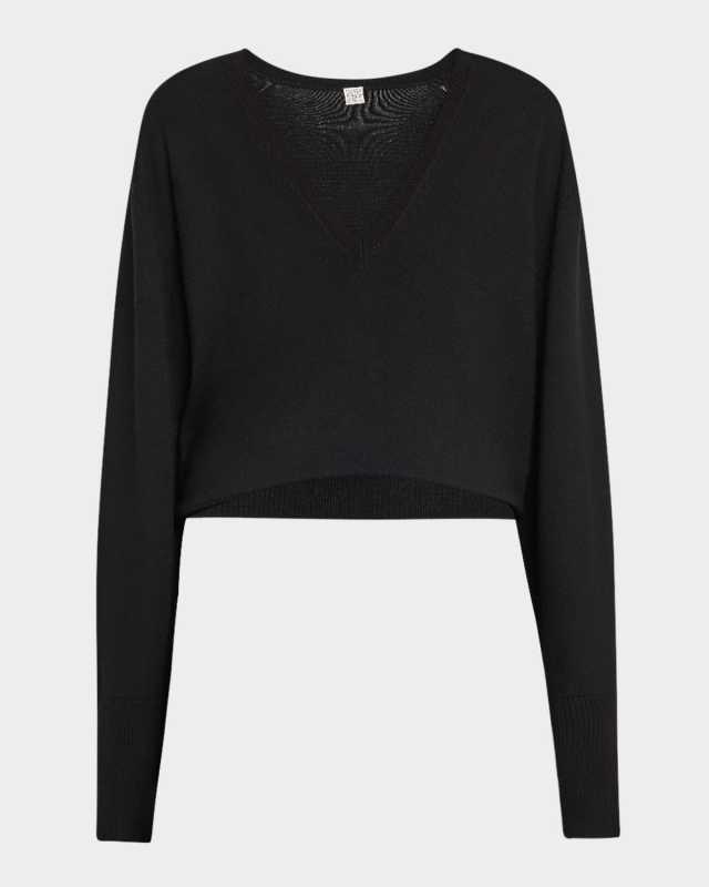 Deep V-Neck Knit Sweater